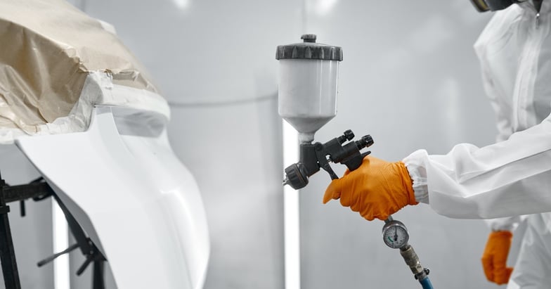 Compressed air used for painting