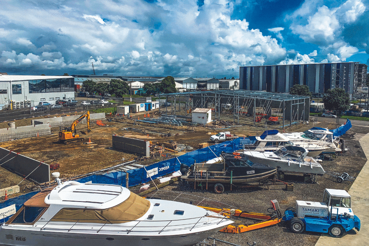 Progress shots of the new Gloss Boats facility