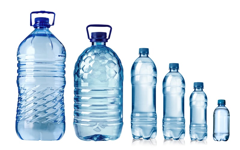 Plastic moulded water bottles