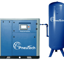 PneuTech air compressor with air receiver tank