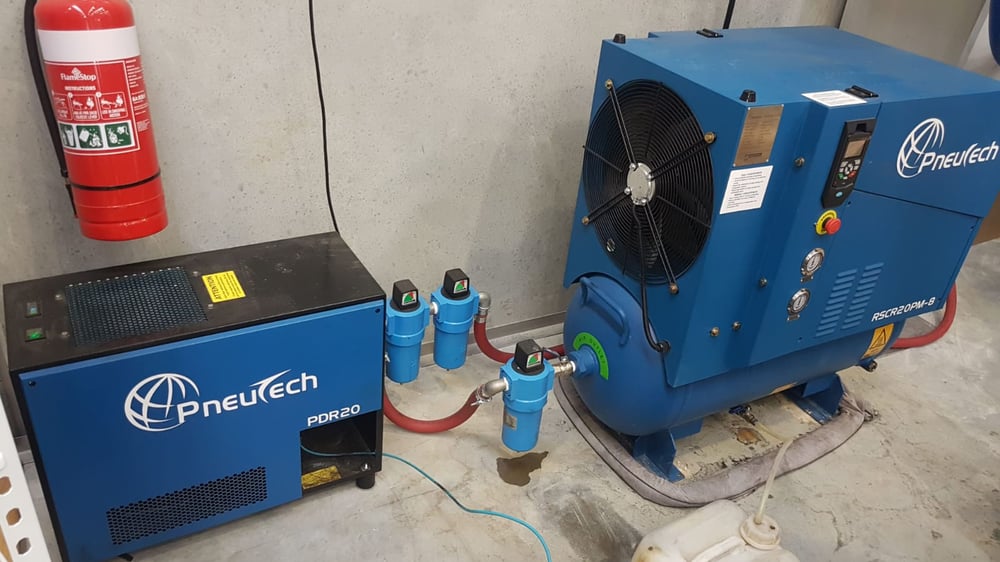 Compressed air system for Allegion