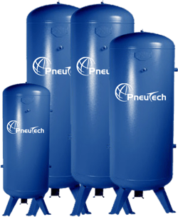 PneuTech air receivers in various sizes