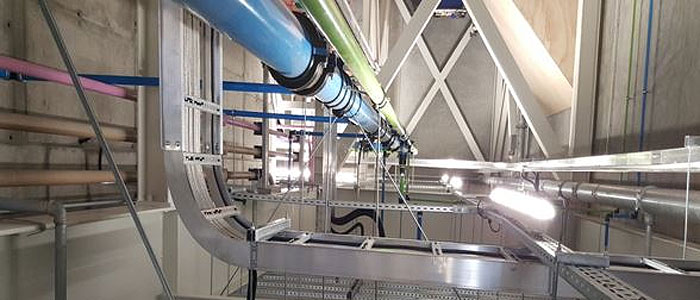 Piping systems in a factory