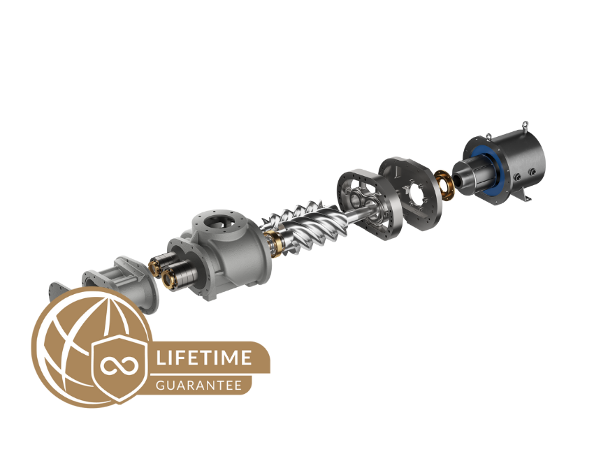Exploded variable speed compressor image
