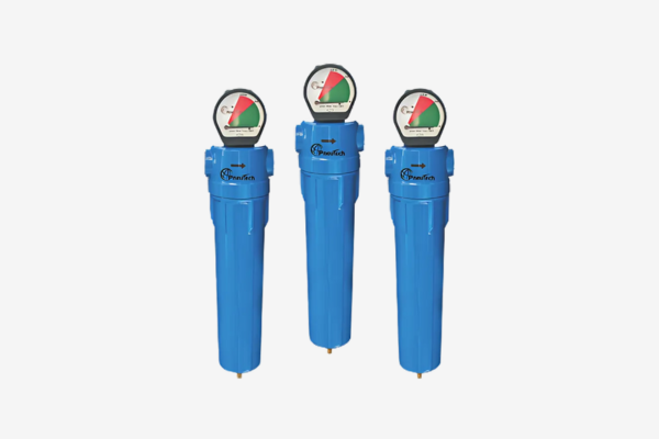 Compressed air filters for a brewery