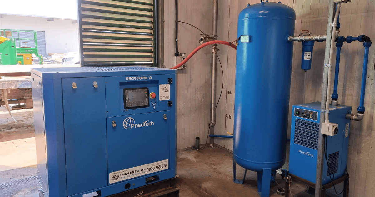 Compressed air system for an engineering company