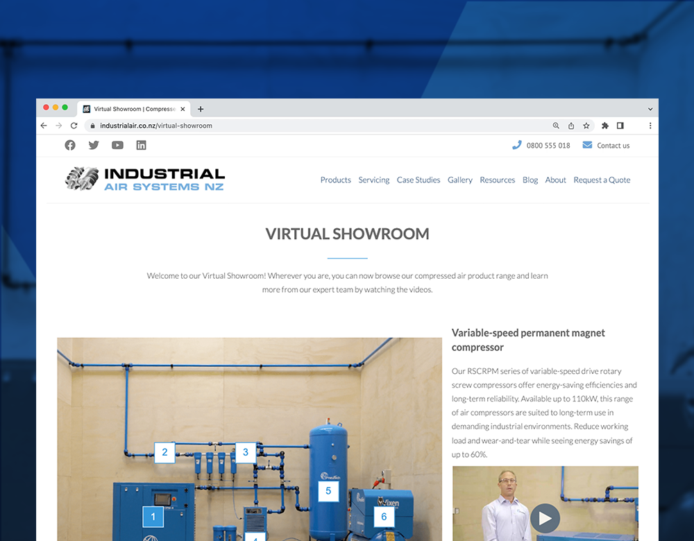 Industrial Air Systems virtual showroom